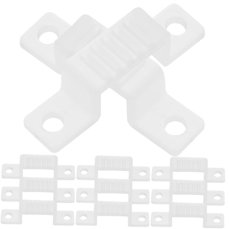 LED Strip Clips 100pcs White Plastic Buckles Double Hole 3 Wire Fixing Clamps Sturdy Lighting Accessories for Home Event Decoration - Image 2