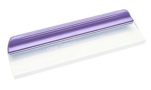 One Pass Classic 12" Waterblade Silicone T-Bar Squeegee Purple (WBL-OP2012CTY) - Image 1