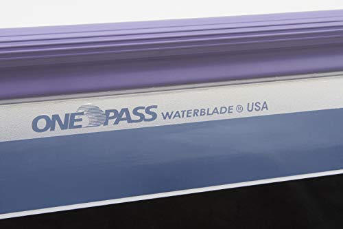 One Pass Classic 12" Waterblade Silicone T-Bar Squeegee Purple (WBL-OP2012CTY) - Image 3