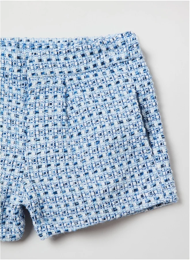 Ovs OVS Bouclé Shorts With Geometric Design