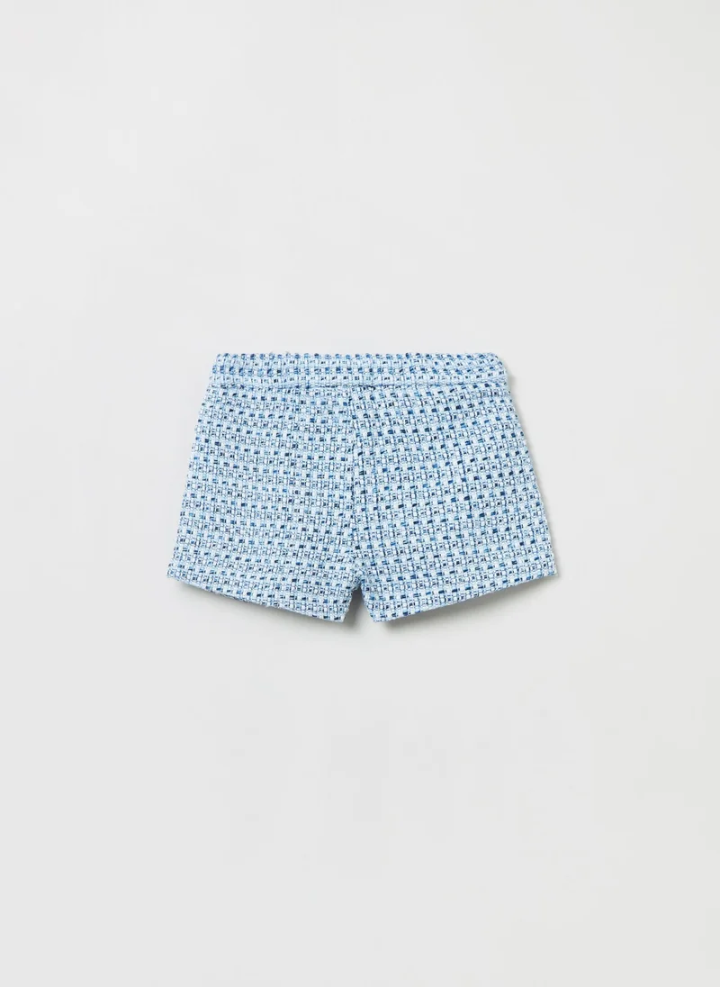 Ovs OVS Bouclé Shorts With Geometric Design