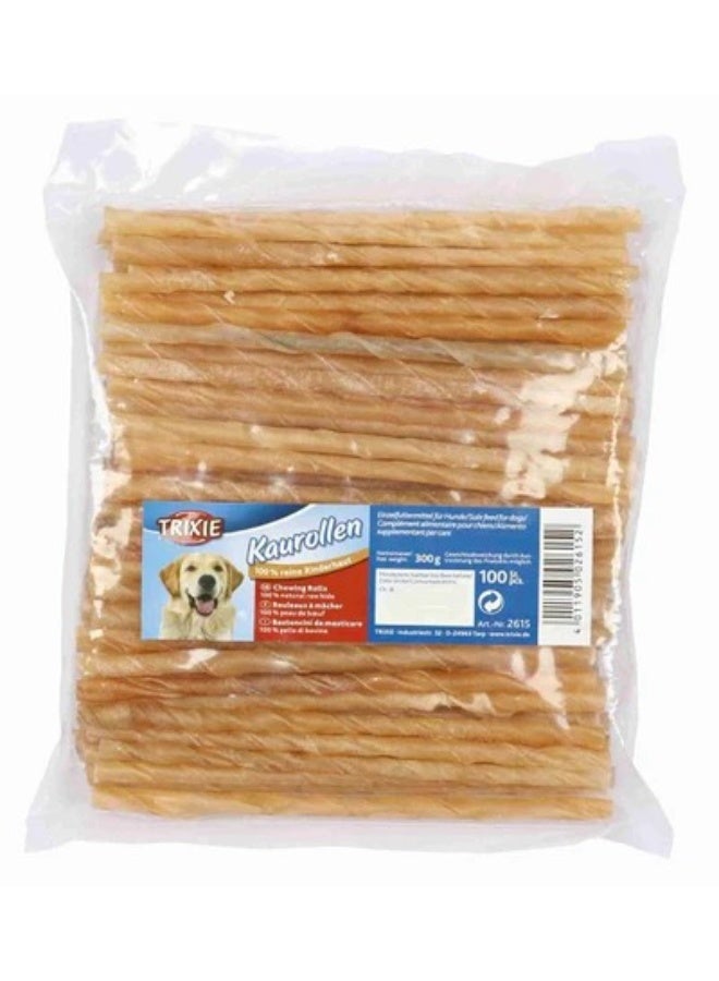 Trixie Twisted Dried Rawhide Chewing Rolls for Dogs - 100PCS