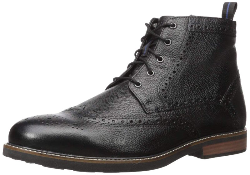 Nunn Bush Men's Odell Wingtip Dress Casual Chukka Boot, Black, 10 X-Wide - Image 5