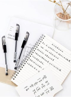Deli Deli Black Gel Pen Pack of 12 Ideal for Students Exam Office Use  - Image 4