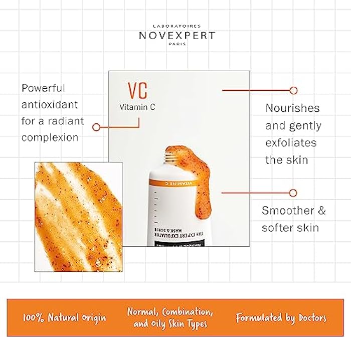 Novexpert The Expert Exfoliator - 2 In 1 Mask And Scrub - Smooth And Radiant Complexion - Exfoliates And Nourishes Skin - Hypoallergenic - Vegan - Normal, Combination And Oily Skin Types - 1.69 Oz - Image 2