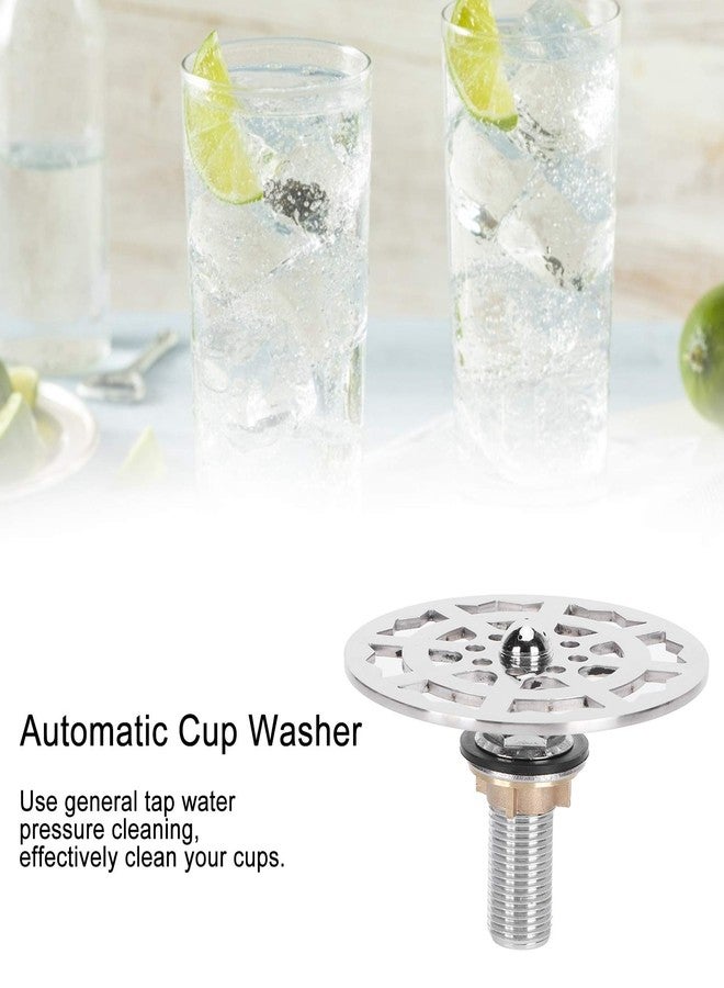 Ejoyous Glass Rinser for Kitchen Sink, Automatic Cup Cleaner Bottle Washer Stainless Steel Glass Rinser Faucet Replacement Part for Home Commercial Sink Accessory - Image 3