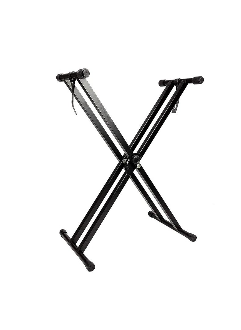 Megarya Adjustable Piano Stand Heavy Duty Double Braced Keyboard Stand Musical Instruments for Adults Black  - Image 1