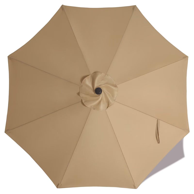ABCCANOPY 9ft Outdoor Umbrella Replacement Top Suit 8 Ribs (Khaki) - Image 1