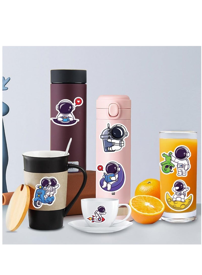 Furtey 83 PCS Astronaut Stickers,Cute Funny Spaceman Stickers for Water Bottles Laptop Phone Case Luggage Waterproof Vinyl Decals Space Theme Party Decor Space Stickers Gift for Kids Teens Adults - Image 3