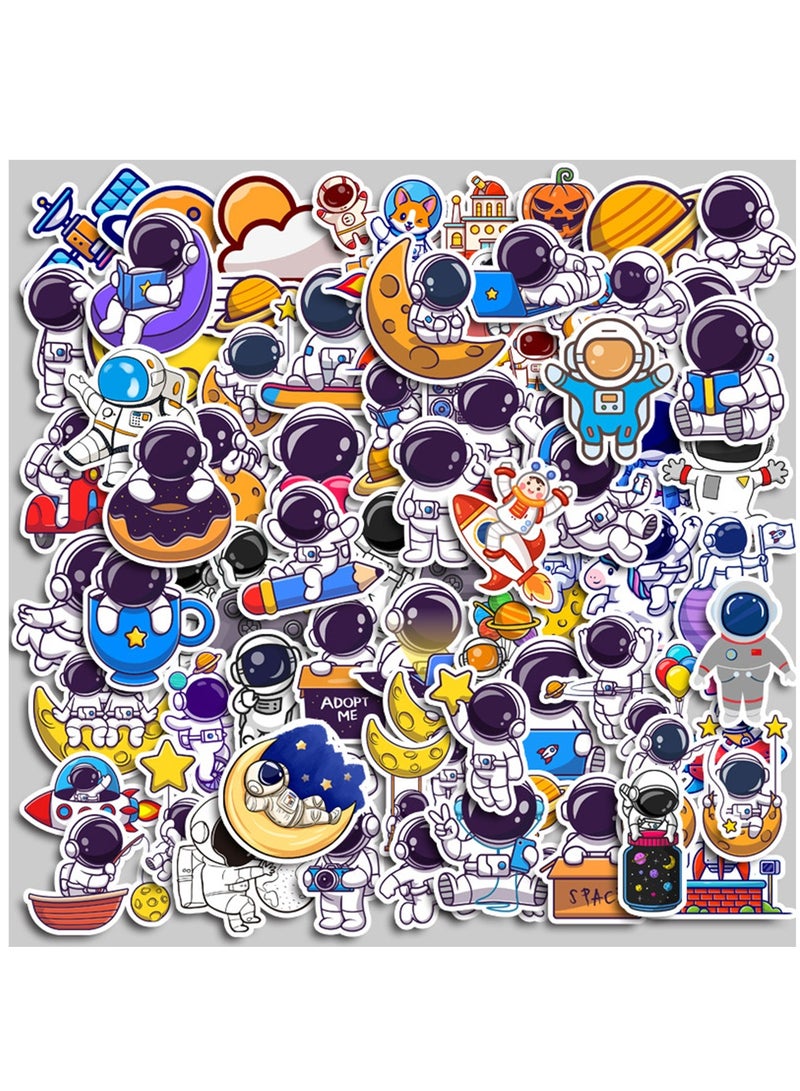 Furtey 83 PCS Astronaut Stickers,Cute Funny Spaceman Stickers for Water Bottles Laptop Phone Case Luggage Waterproof Vinyl Decals Space Theme Party Decor Space Stickers Gift for Kids Teens Adults - Image 1