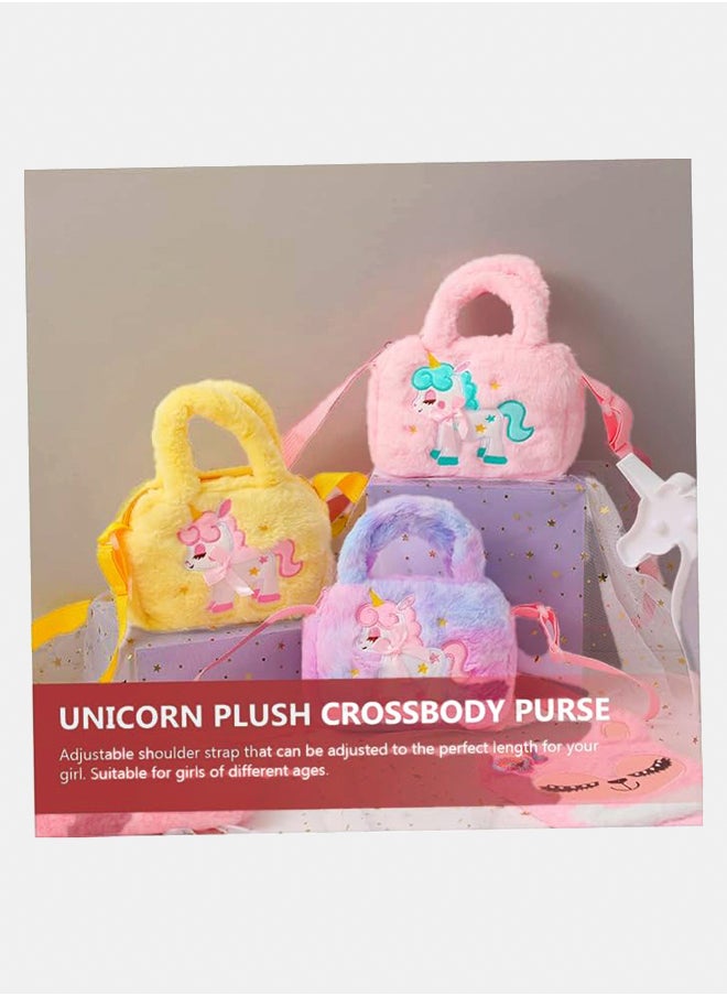 Generic Purse Dye Travel Women Plush Fluffy Shoulder Pink Cosmetic Handbag Baby Bag Girl D Pattern Organizer Crossbody Cute for Messenger Handbags Adorable Cartoon Gift Tie Children Girls  - Image 2