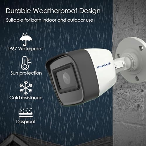 PRAMA PT-NC140D3-N(D2) 4MP Fixed Bullet Network Camera with Advanced IR, IP67, and AI Human/Vehicle Detection | Included PVC Stickers - Image 4