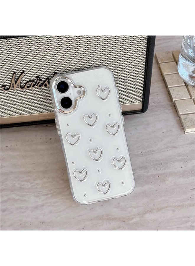 Hollow Heart Phone Case for iPhone 17 with Beaded Decoration - Image 1