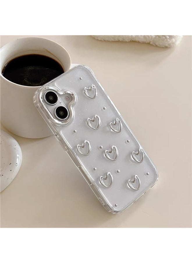 Hollow Heart Phone Case for iPhone 17 with Beaded Decoration - Image 2