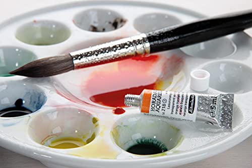 Schmincke - HORADAM® AQUARELL color box, 24 x 5 ml tubes, porcelain palette, 74224097, wooden box, painting set, finest premium watercolors - Image 4