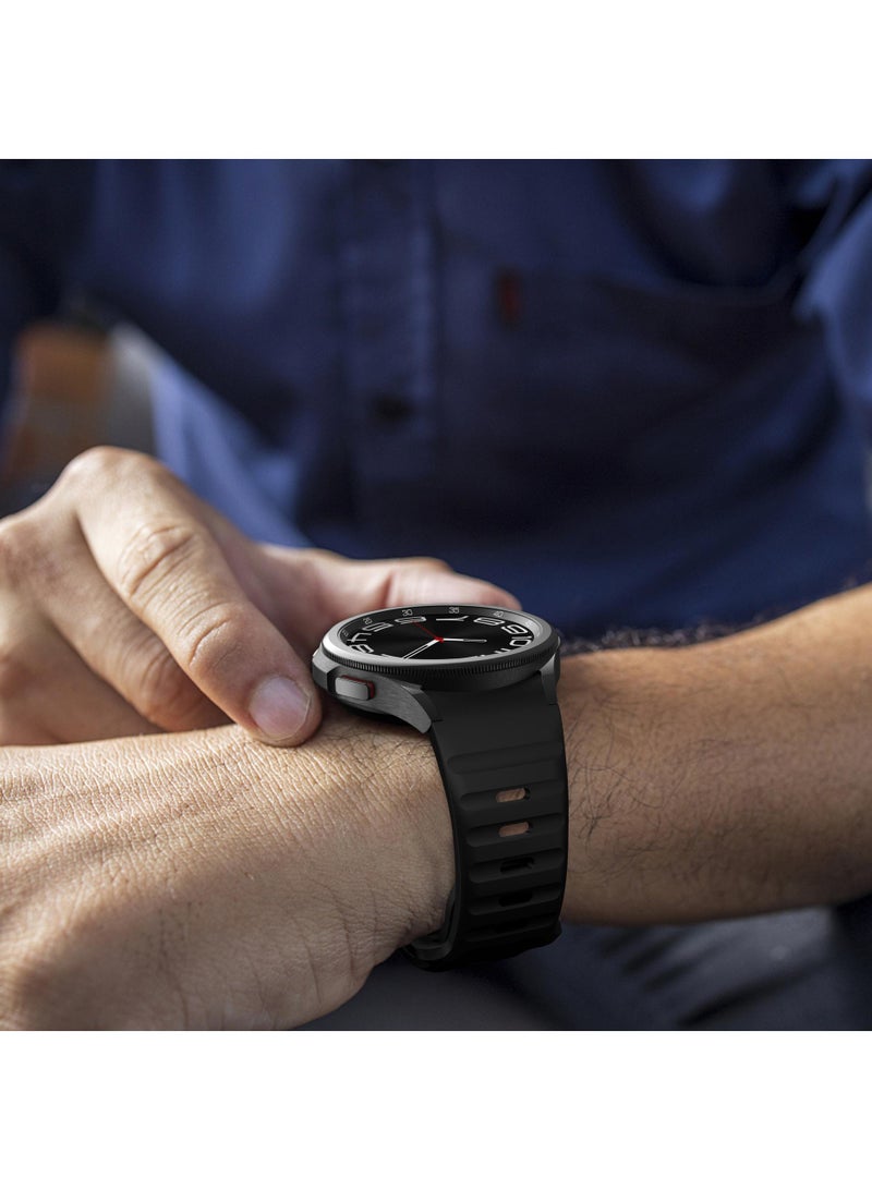 Y&D For Samsung Galaxy Watch6 5 4 Wavy Buckle Silicone Strap - Image 5