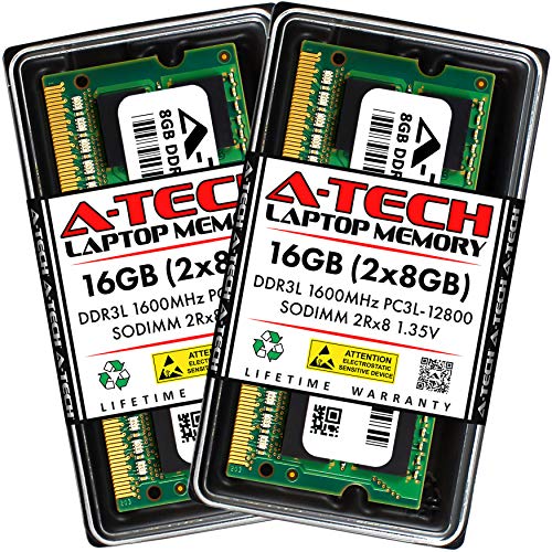 A-Tech 16GB Kit (2x8GB) RAM for Dell Latitude E6530, E6430s, E6430, 6430u, E6330, E6230, E5530, E5430, 3330 Laptop | DDR3/DDR3L 1600 MHz SODIMM PC3L-12800 Memory Upgrade - Image 1