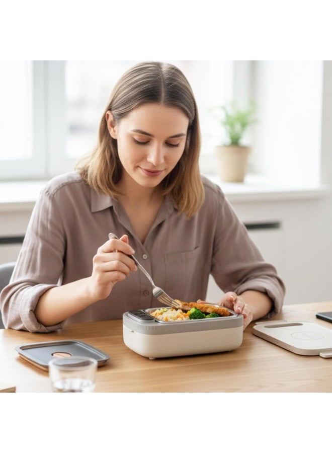 epicarma Cordless Electric Lunch Box 14000mAh Rechargeable Self-Heating Food Warmer 1L Portable Heated Lunch Box for Adults with Insulated Carry Bag, Auto Food Heater for Office, Work, Car, Travel, Picnic & Outdoor Use - Image 4