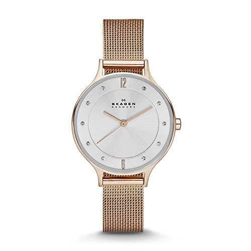 Skagen Women's Anita Lille Three-Hand Rose Gold Stainless Steel Mesh Band Watch (Model: SKW2151) - Image 1