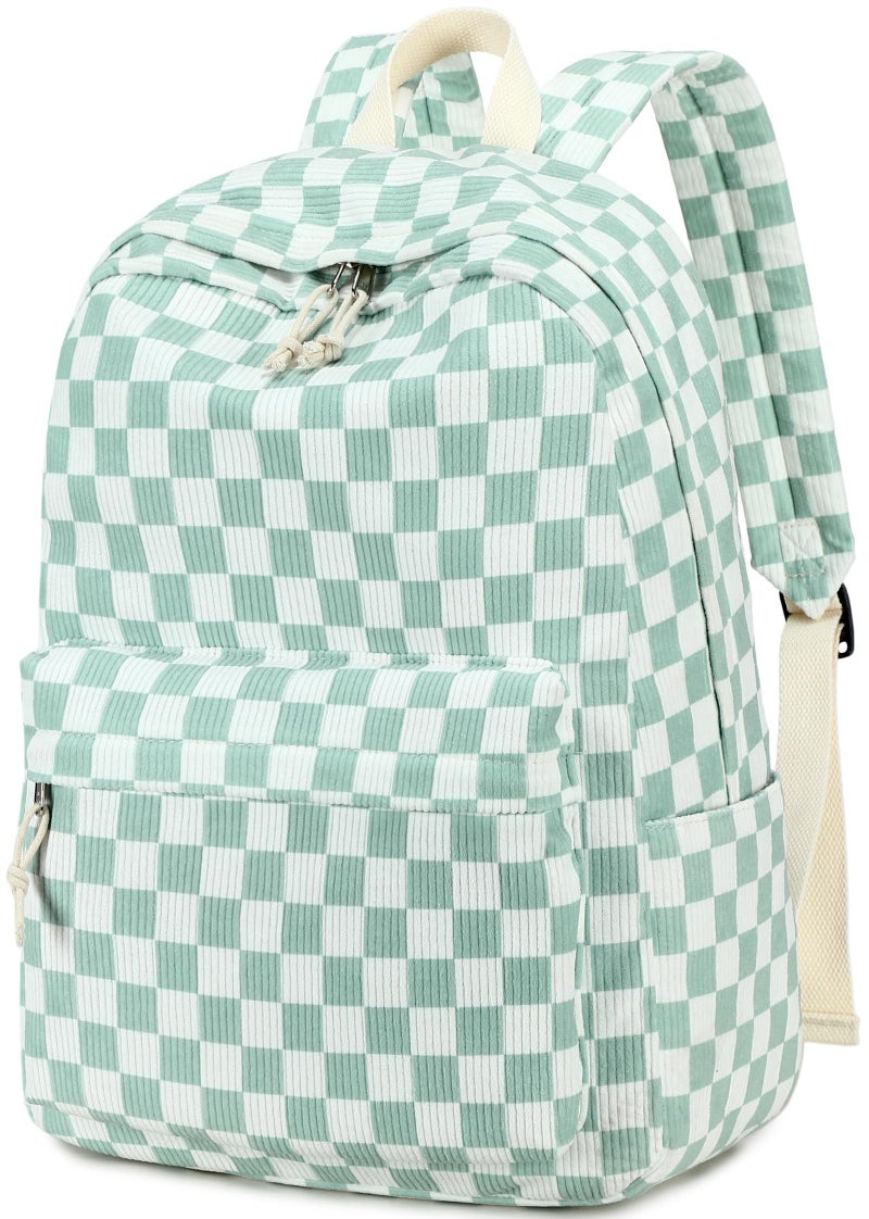 BTOOP School Backpack for Teens Large Corduroy Bookbag Lightweight 15.6 inch Laptop Bag for Girls Women Casual High School College - Image 1