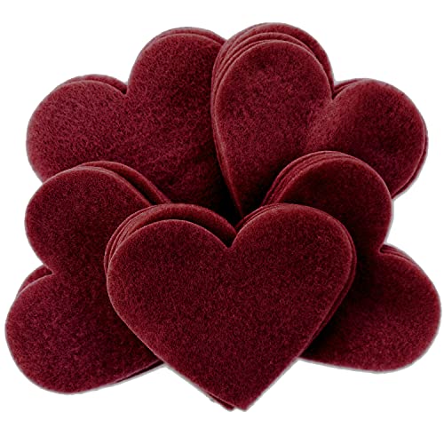Playfully Ever After 3 Inch 28pc Felt Hearts (Cardinal Red) - Image 1