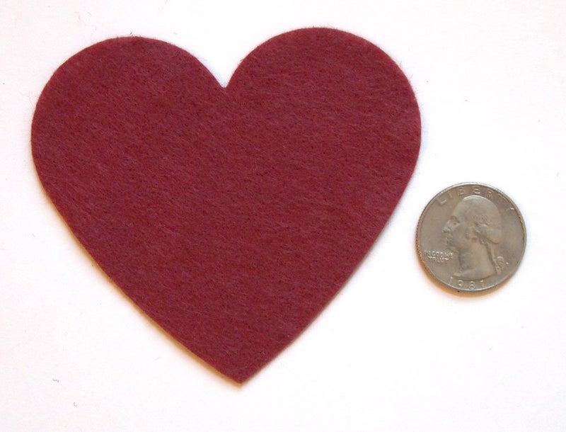 Playfully Ever After 3 Inch 28pc Felt Hearts (Cardinal Red) - Image 3