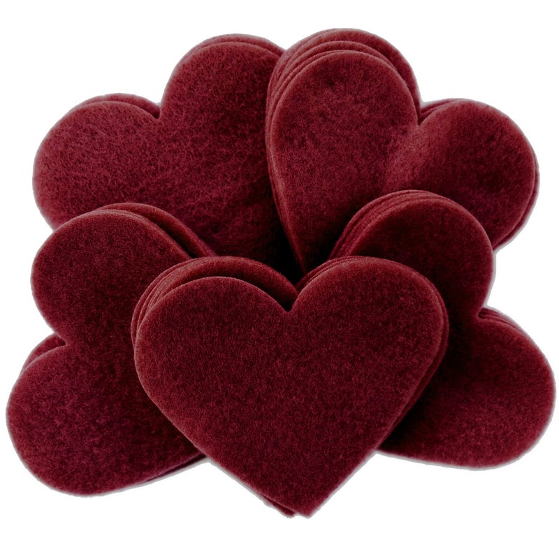 Playfully Ever After 3 Inch 28pc Felt Hearts (Cardinal Red) - Image 5