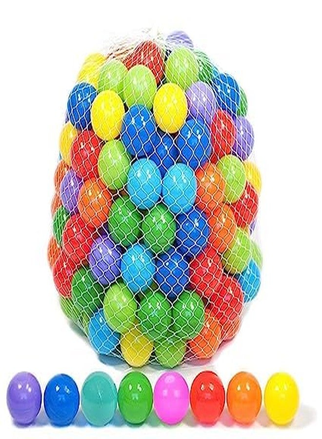 V4L Set of 200 Soft Plastic Fun Balls in Vibrant Colors - Non Toxic, Phthalate & BPA Free - Use in Baby Toddler Ball Pit, Play Tents & Tunnels Indoor & Outdoor - Image 2