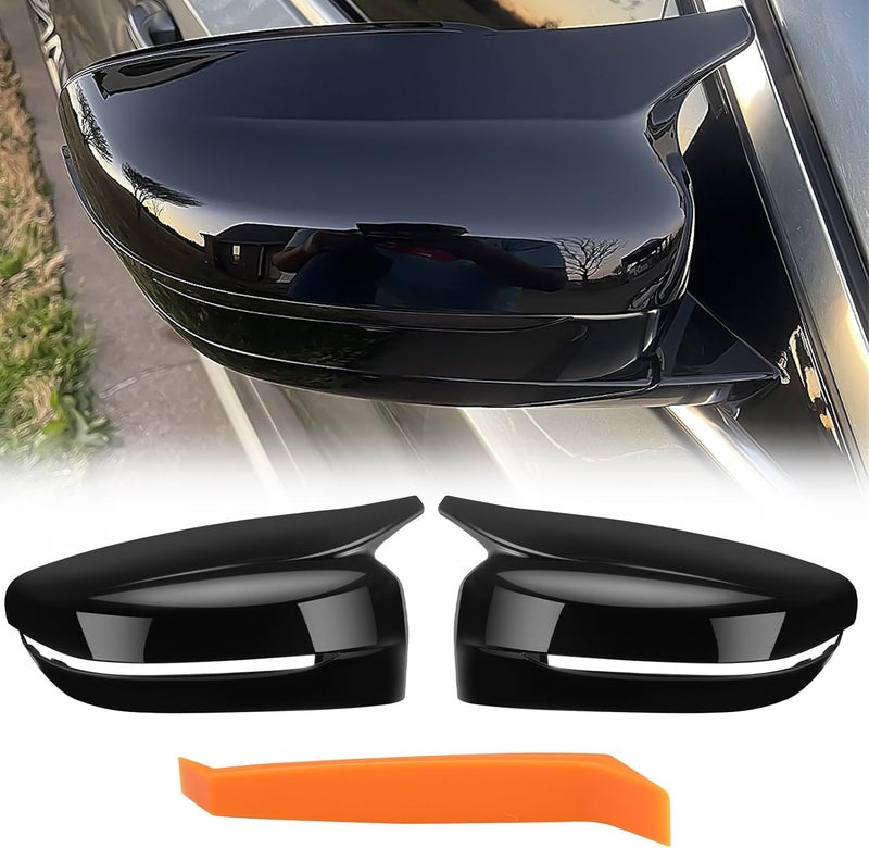 ACLONG Glossy Black Mirror Cover Caps for BMW G20 G21 G30 G31 G11 G12 G14 G15 G16 (2017-2022) - 2 PCS - Image 1