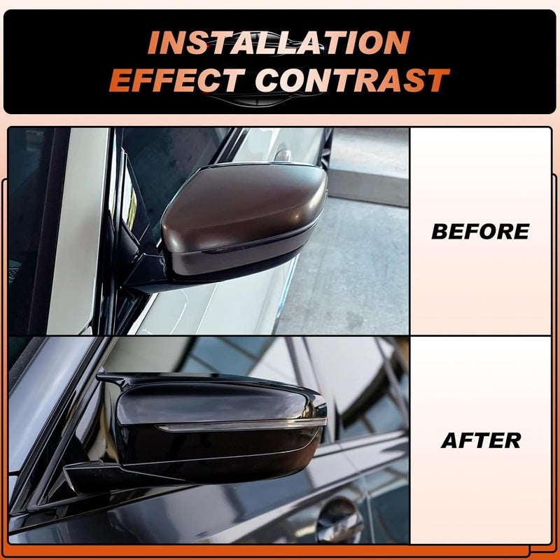 ACLONG Glossy Black Mirror Cover Caps for BMW G20 G21 G30 G31 G11 G12 G14 G15 G16 (2017-2022) - 2 PCS - Image 4