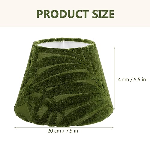 HOLIDYOYO Fabric Lampshade for Table Lamps 7.87X7.87X5.51In Lightweight Decorative Lamp Cover with Textured Leaf Pattern Replacement for Bedroom Living Room Study - Image 5