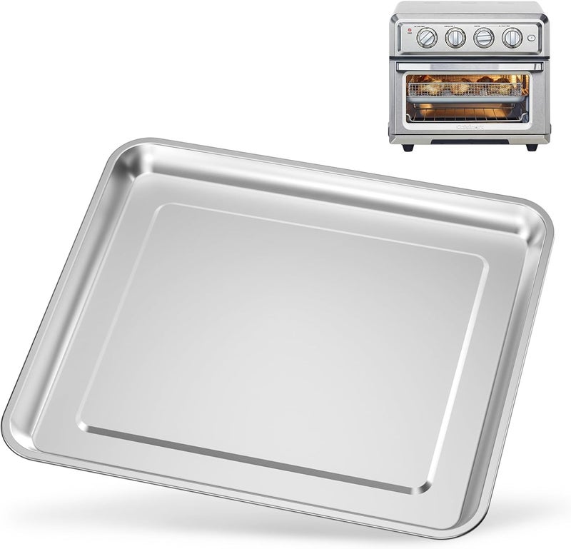 SettleDown Stainless Steel Baking Tray Pan Compatible with Cuisinart Airfryer TOA-060 and TOA-065 (with Cuisinart Airfryer TOA-060 and TOA-065) - Image 1