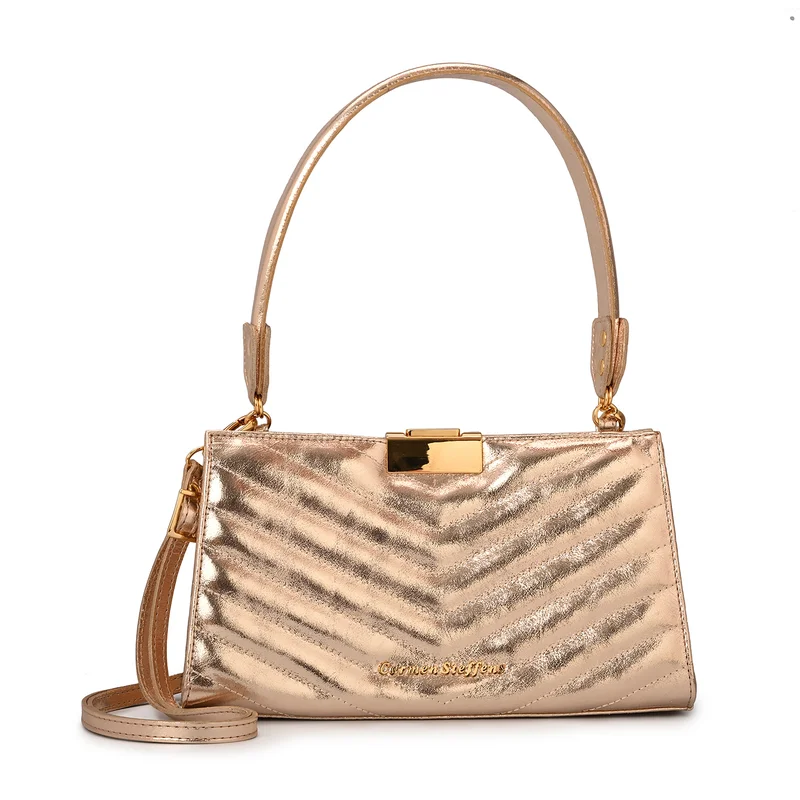 كارمن ستيفنز حقيبة كتف مبطنة بالذهب