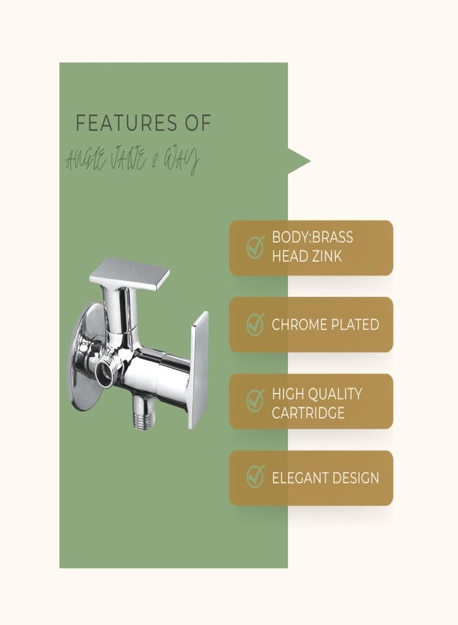 10X Angle Cock 2 in 1 AC-0234 for Bathroom - Image 2