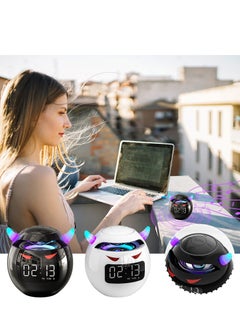 KASTWAVE Wireless Bluetooth Speaker, KASTWAVE Led Flash Portable Outdoor Bedside Kids Room Alarm Clock Subwoofer Music Tf Player with Microphone Hands-Free Call (Black)  - Image 2