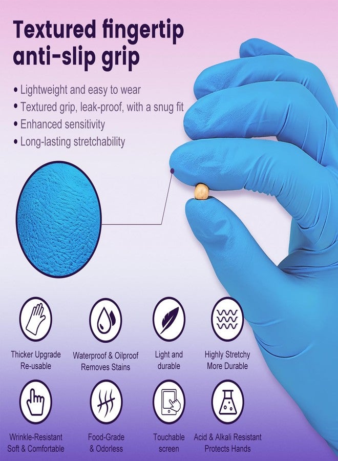 Cljlixcy Kids Disposable Nitrile Gloves for 4-10 Years, Suitable for Gardening, Cooking, Painting, Latex and Powder Free -100 PCS - Image 4