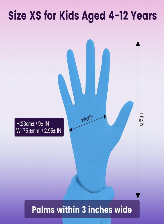 Cljlixcy Kids Disposable Nitrile Gloves for 4-10 Years, Suitable for Gardening, Cooking, Painting, Latex and Powder Free -100 PCS - Image 3