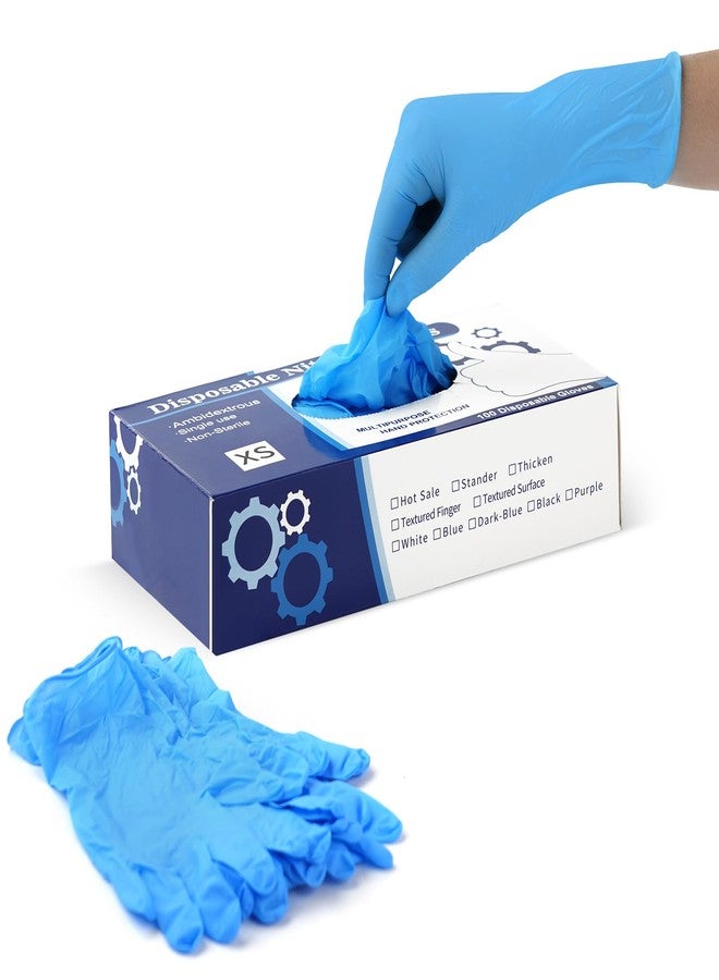 Cljlixcy Kids Disposable Nitrile Gloves for 4-10 Years, Suitable for Gardening, Cooking, Painting, Latex and Powder Free -100 PCS - Image 1