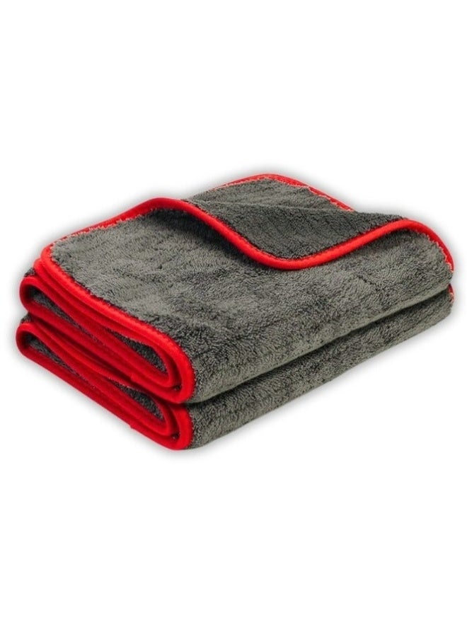 2 Pieces Ultra Thick Microfiber Towels - 1200 GSM - Super Absorbent, Lint Free & Scratch Free - Multi-Purpose - For Car, Home & Office - Grey - (40*40cm) - Image 1