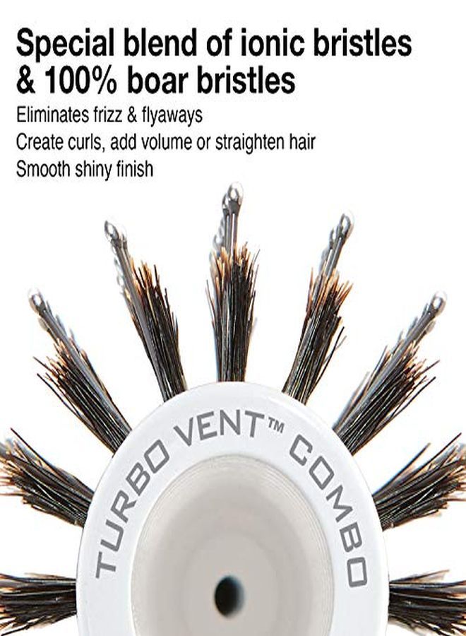 Olivia Garden Ceramic + Ion Turbo Vent Combo Hair Brush (Ionic & 100% Boar Bristles) Citv-Comd (Medium 2 1/2") - Image 3