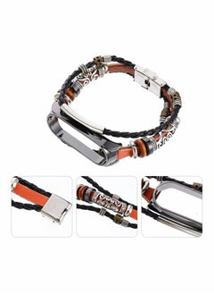 Wrist Strap for Mi Band 5, PU Leather Band with Lightweight Metal Frame DIY Handmade Beaded Retro Ethnic Style Watchband,Replacement Watch Strap with Case for Women Men - pzsku/Z35E2419B554537034CC4Z/45/_/1716943167/4fdee5ce-a9c3-4da0-932d-404a0358f88d