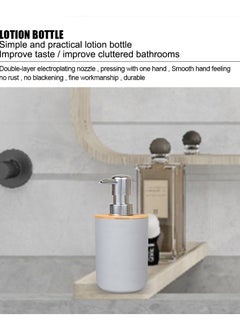 Generic White Bathroom Accessories Set,  Bathroom Decor Set, Toothbrush Holder Set, Lotion Soap Dispenser Soap Box Trash Bin Kit Bathroom Storage Set Bamboo Cover Set Resin Material Bath Accessories for Home Hotel Resort  - Image 4