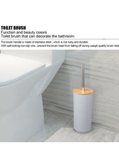 Generic White Bathroom Accessories Set,  Bathroom Decor Set, Toothbrush Holder Set, Lotion Soap Dispenser Soap Box Trash Bin Kit Bathroom Storage Set Bamboo Cover Set Resin Material Bath Accessories for Home Hotel Resort  - Image 5