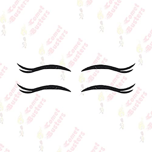 Comet Busters Glitter Black Eyeliner Stickers (EYE097) - Image 3