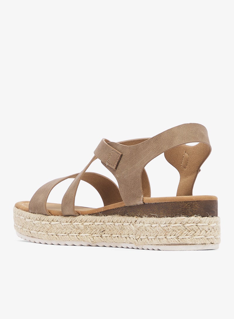 Savannah Collection Low Wedged Flatform Sandal - Image 3