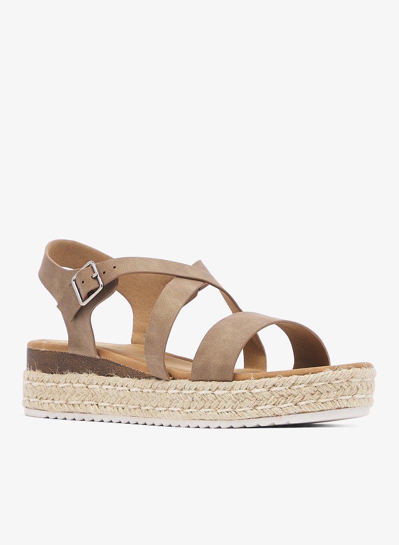 Savannah Collection Low Wedged Flatform Sandal - Image 2
