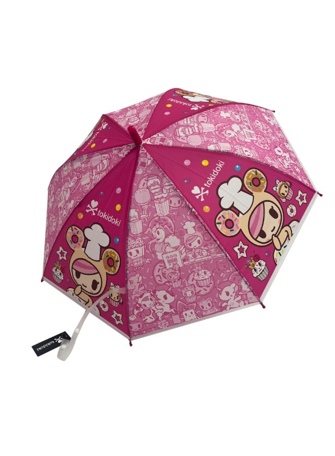 Tokidoki Official Pink Umbrella – Kawaii Donutella & Friends Print – for Kids & Adults - Image 1