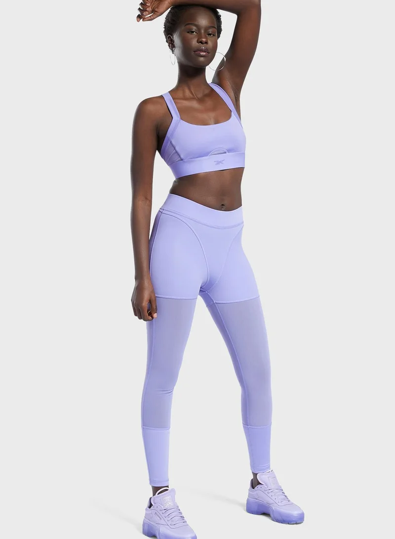 Reebok Cardi B Mesh High-Rise Leggings