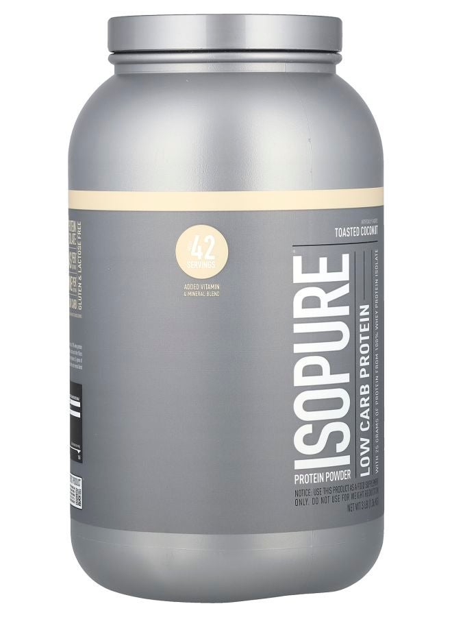 Isopure مسحوق بروتين منخفض الكربوهيدرات جوز الهند المحمص 3 رطل (1.36 كجم) - Image 2