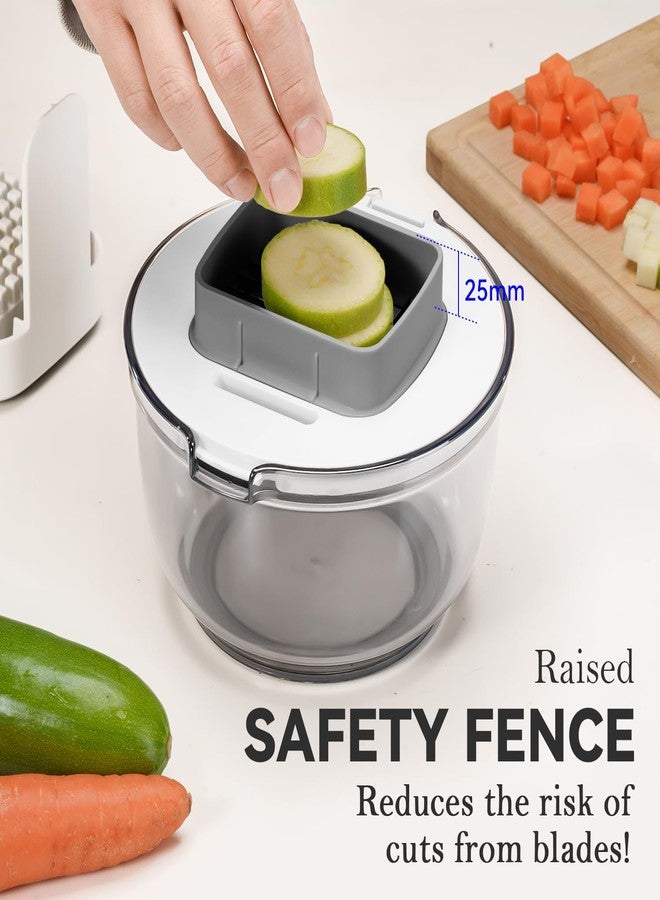 Badelite Vegetable Chopper Bowel Multi-functional 3 Interchangeable Blades Onion Chopper French Fry Cutter Veggie Dicer for Cucumber, Tomato, Zucchini, Carrot, Citrus - Image 3